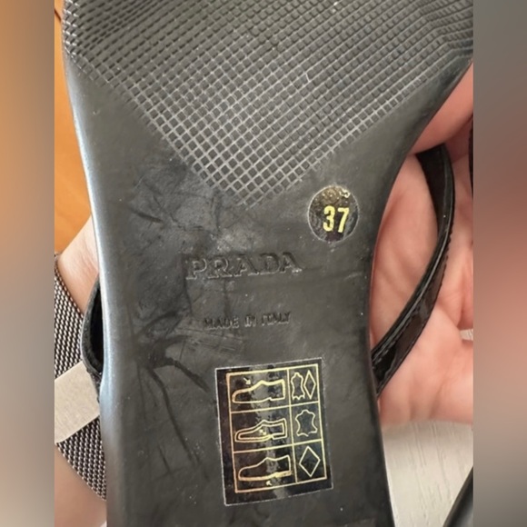 Authentic Prada black sandals size 37 EU - Picture 4 of 4